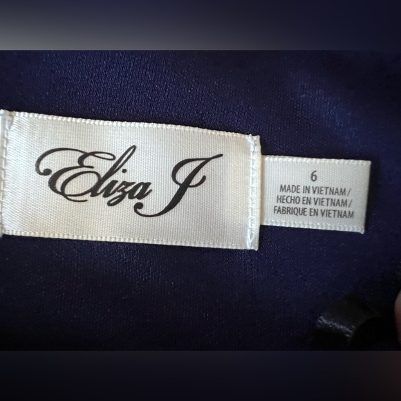 Eliza J Elegant Diamond Patterned Navy Sequin Mini Dress. Size 6 NWOT! - Picture 10 of 14